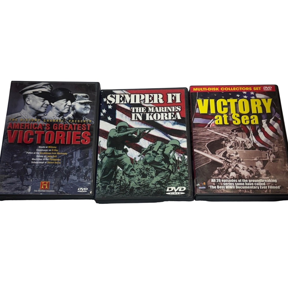 Military Docs DVD Lot: America's Greatest Victories, Semper Fi, Victory at Sea